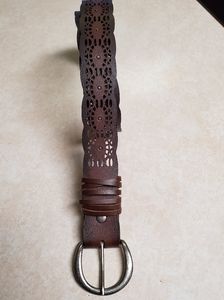 Lucky Brand Chocolate Brown Leather Belt, Size S